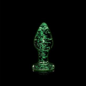 Glass Butt Plug - Glow in the Dark - Small - Clear