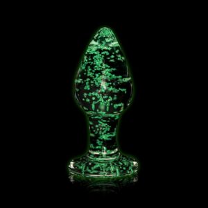 Glass Butt Plug - Glow in the Dark - Large - Clear