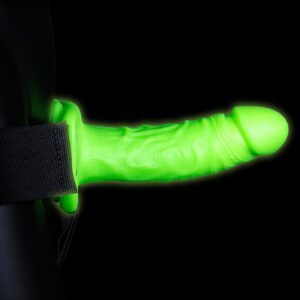 Realistic 7&apos;&apos; Strap-on Harness - GitD - Neon Green/Black