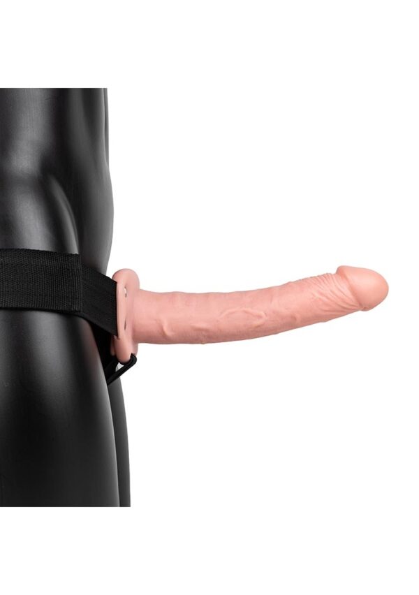 Vibrating Hollow Strap-on No Balls - 10&apos;&apos; / 24,5 cm - Flesh