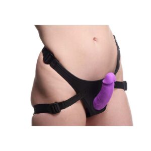 Double Charmer Silicone Double Dildo with Harness