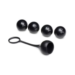 Cock Dangler Silicone Penis Strap with Weights - Black