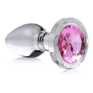 Pink Gem - Glazen Anaal Plug - Klein