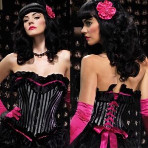 leg avenue europe veronica corset black/grey - l