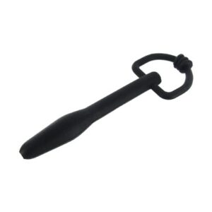 silicone cum thru d-ring penis plug