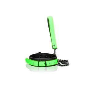 Ouch! Glow in the Dark Halsband&Riem