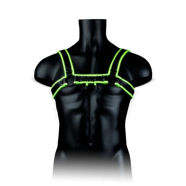 Ouch! Glow in the Dark Bulldog Borst Harnas L/XL