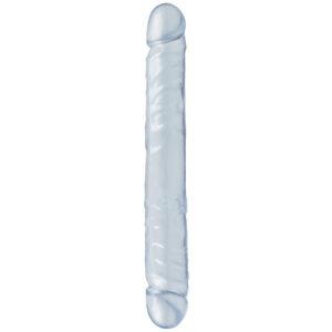 Lichtblauwe Crystal Jellies dubbele dildo