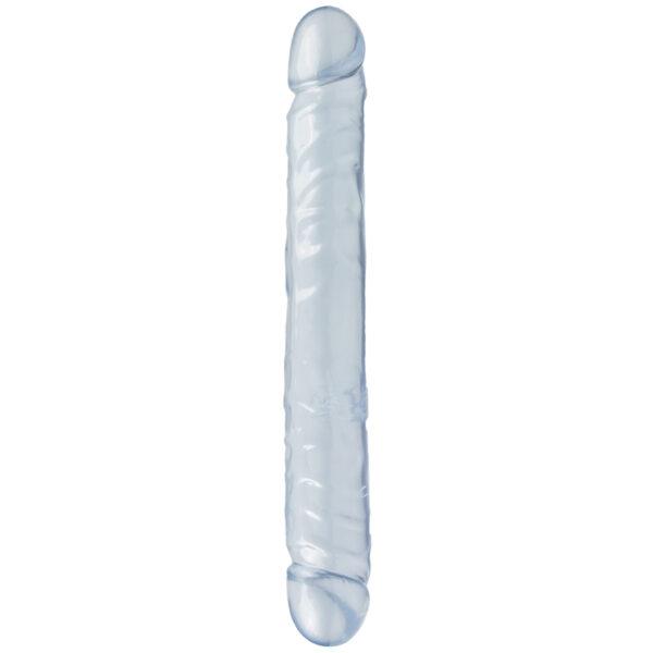 Lichtblauwe Crystal Jellies dubbele dildo