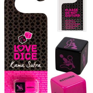 Liefdes dobbelstenen en deurhanger Kama Sutra