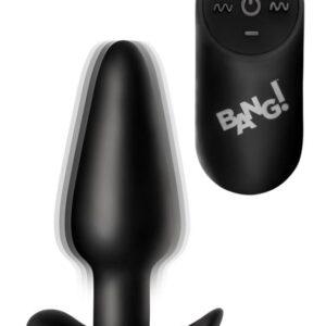 BANG! -  Vibrerende Anaalplug met Afstandsbediening -Zwart