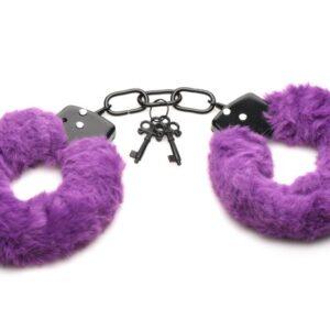 XR Brands - Cuffed In Fur Handboeien - Paars