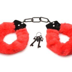 XR Brands - Cuffed In Fur Handboeien - Rood