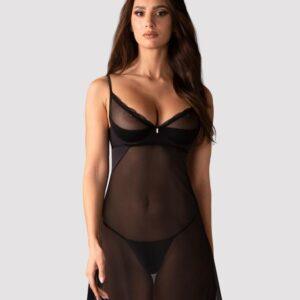 Obsessive - Stelisa Babydoll & String - Zwart