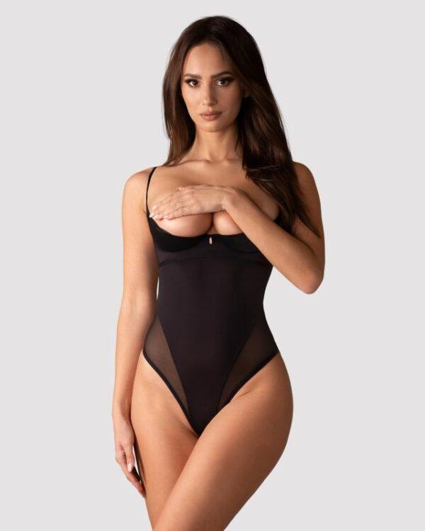 Obsessive -Stelisa Open Kruis Body - Zwart