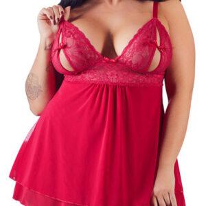 Babydoll Met Half Open Cups
