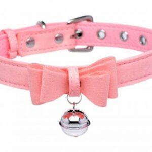 Golden Kitty Collar Met Kattenbelletje - Roze