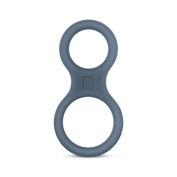 Siliconen Cockring En Ballstretcher - Grijs