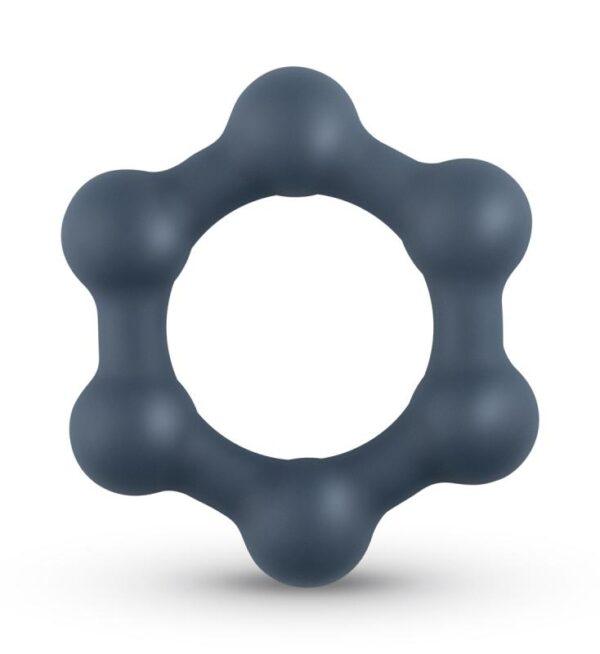 Hexagon Cockring Met Stalen Kogels