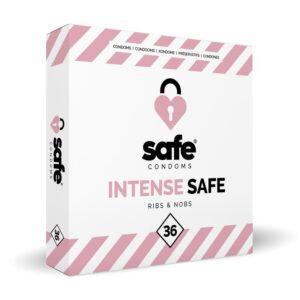 SAFE - Condooms - Ribbels & Noppen - 36 stuks