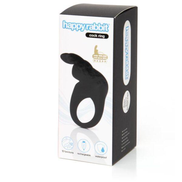 Happy Rabbit – Rabbit Cockring – Zwart
