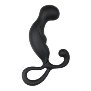 Gebogen prostaat dildo met handvat
