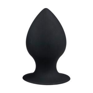 Zwarte medium siliconen buttplug