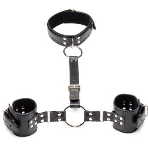 Halsband Met Polsboeien Restraint Set - Zwart