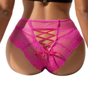 Luxe Slipje met veters - pink
