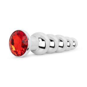 Anale Plug met Edelsteen - Rood
