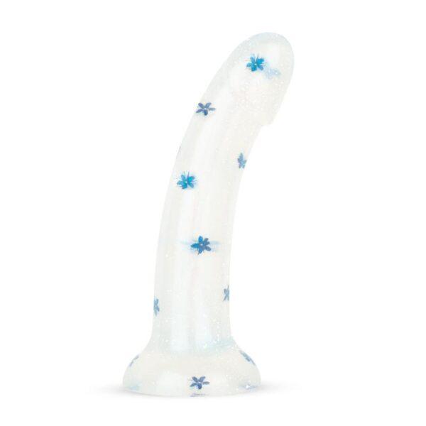 Dildo Collection - Blossom Bliss - Middelgrote dildo met blauwe bloemen