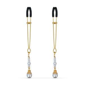 Gouden Tepelklemmen met Parels