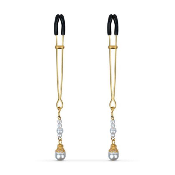 Gouden Tepelklemmen met Parels