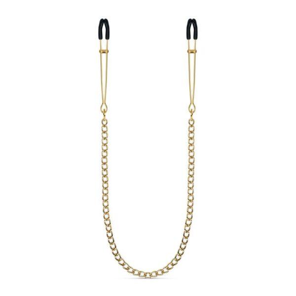 Gouden Tepelklemmen met Ketting