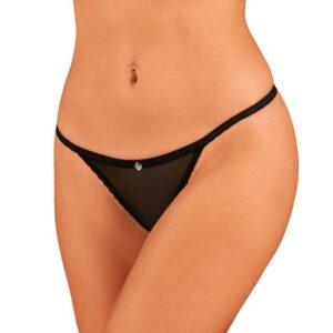 Celia Noir - String met open kruis - Zwart