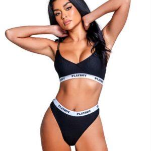 Playboy Lingerie - Lifestyle 2-Delige Set - Zwart