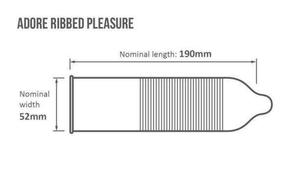 Adore Ribbed Pleasure condooms 144 stuks