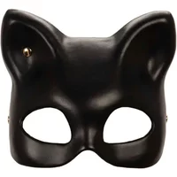 Zwart leer Luxe Masker & OogMasker van Asche & Gold