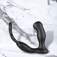 Zwarte Siliconen Revo Embrace Vibrator voor Mannen van Nexus