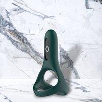 Groene Siliconen Vibrerende cockring van Magic Motion
