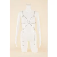 Fräulein Kink - Silver Lace Playsuit van Fräulein Kink