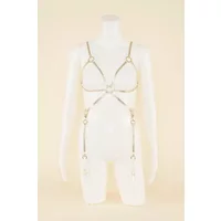 Fräulein Kink - Gold Lace Playsuit van Fräulein Kink