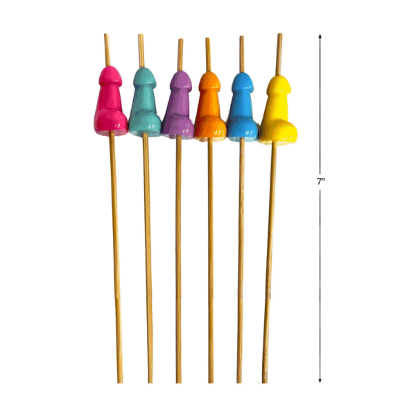 Super Fun Penis Bamboe Prikkers 6 Stuks