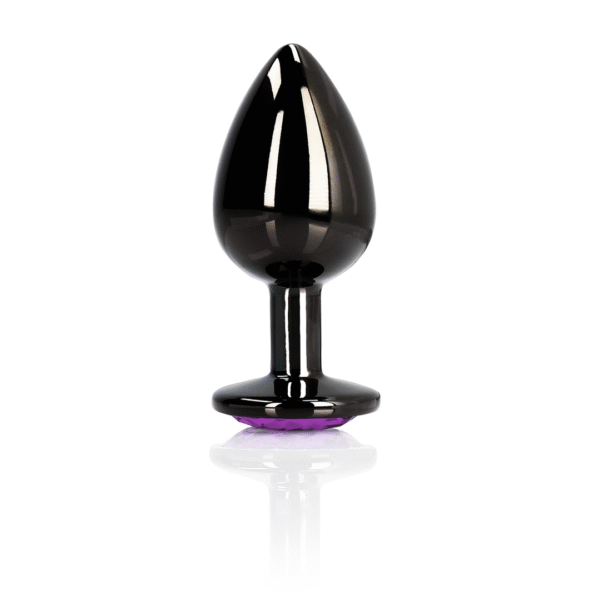 Ouch! Zwarte Metalen Buttplug Met Hartje M