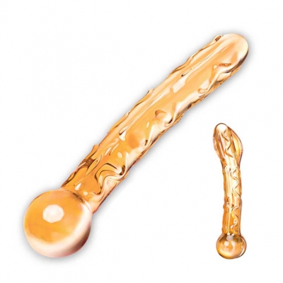 Glas - Orange Tickler Glazen Dildo