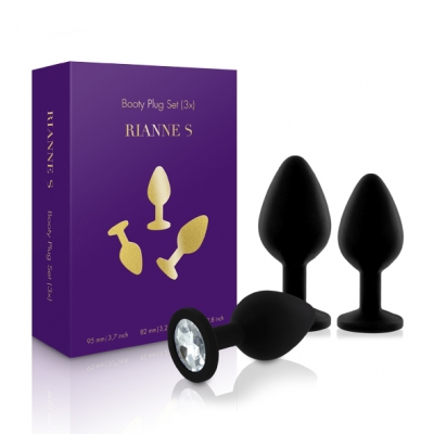 RS - Soiree - Booty Plug Set 3x Zwart