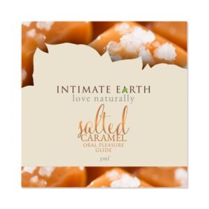 Intimate Earth - Oral Pleasure Glide Gezouten Caramel Foil 3 Ml