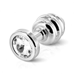 Diogol - Ano Butt Plug Geribbeld Verzilverd 25 Mm