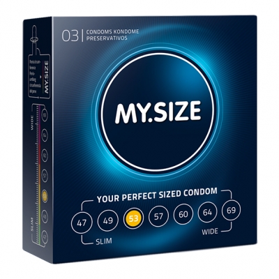 My Size - Natural Latex Condom 53 Width 3 St.