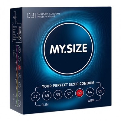 My Size - Natural Latex Condom 60 Width 3 St.
